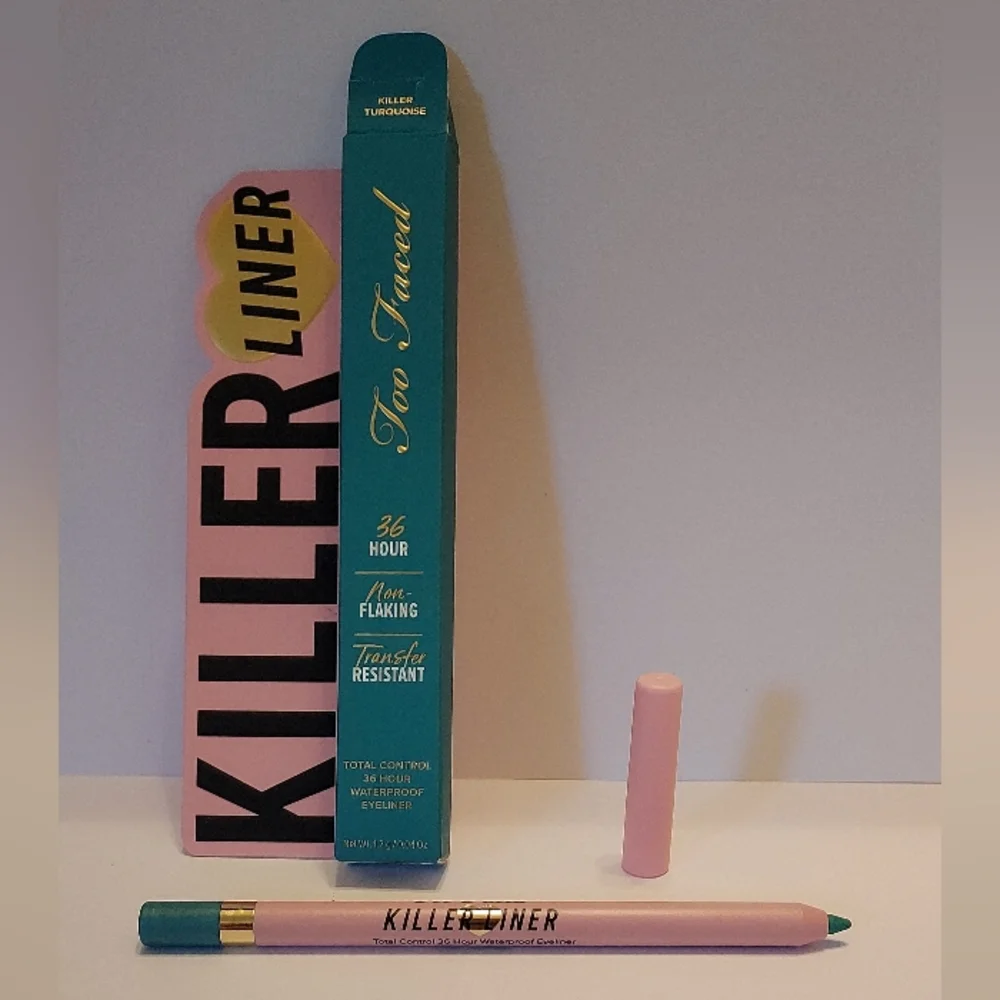TOO FACED Killer Liner Gel Eyeliner Pencil *KILLER TURQUOSE* / .004 oz  / NIB